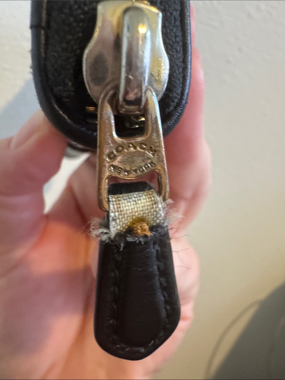 Coach Brown and Black Logo Zip Wallet - Picture 5 of 10